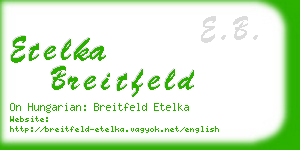 etelka breitfeld business card